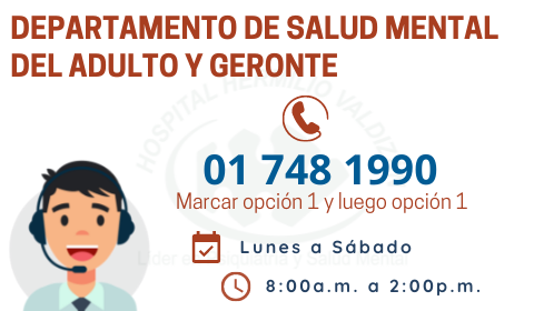 Teléfono 01 748 1990 opción 1, opción 1. Lunes a sábado de 8am a 2pm