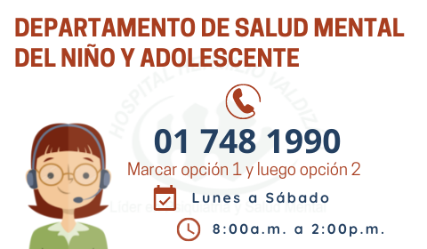 Teléfono 01 748 1990 opción 1, opción 2. Lunes a sábado de 8am a 2pm