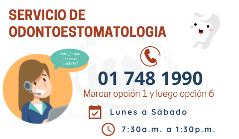 Teléfono 01 748 1990 opción 1, opción 6. Lunes a sábado de 7:30am a 1:30pm